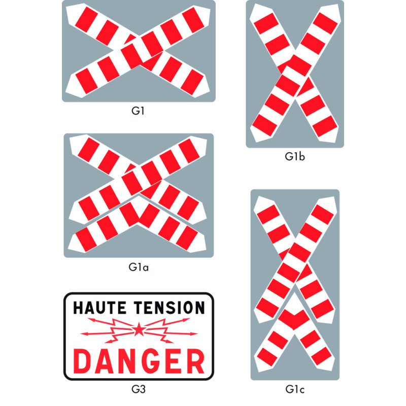 PANNEAU TYPE G : SIGNAUX DE POSITION