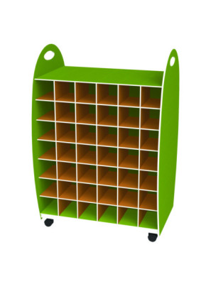 Range serviettes 84 cases anis/orange
