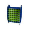 Range serviettes 84 cases bleu/anis