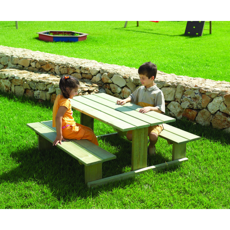 TABLE ET BANQUETTE ENFANT BOIS LOULOU