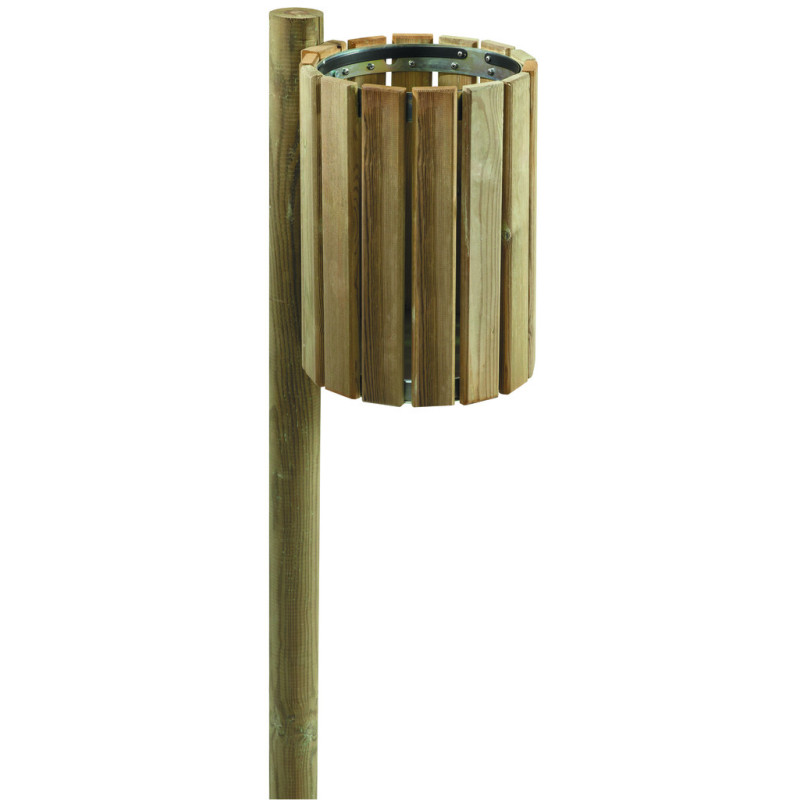 POTEAU POUR CORBEILLE EDEN BOIS