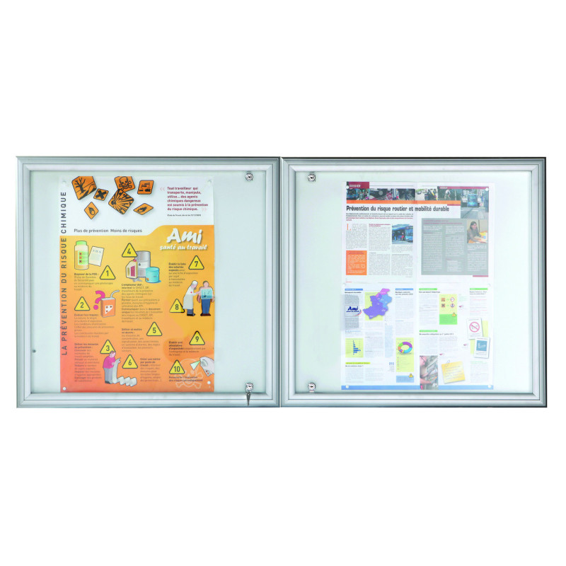 VITRINE D'AFFICHAGE REVERSO 2 PORTES