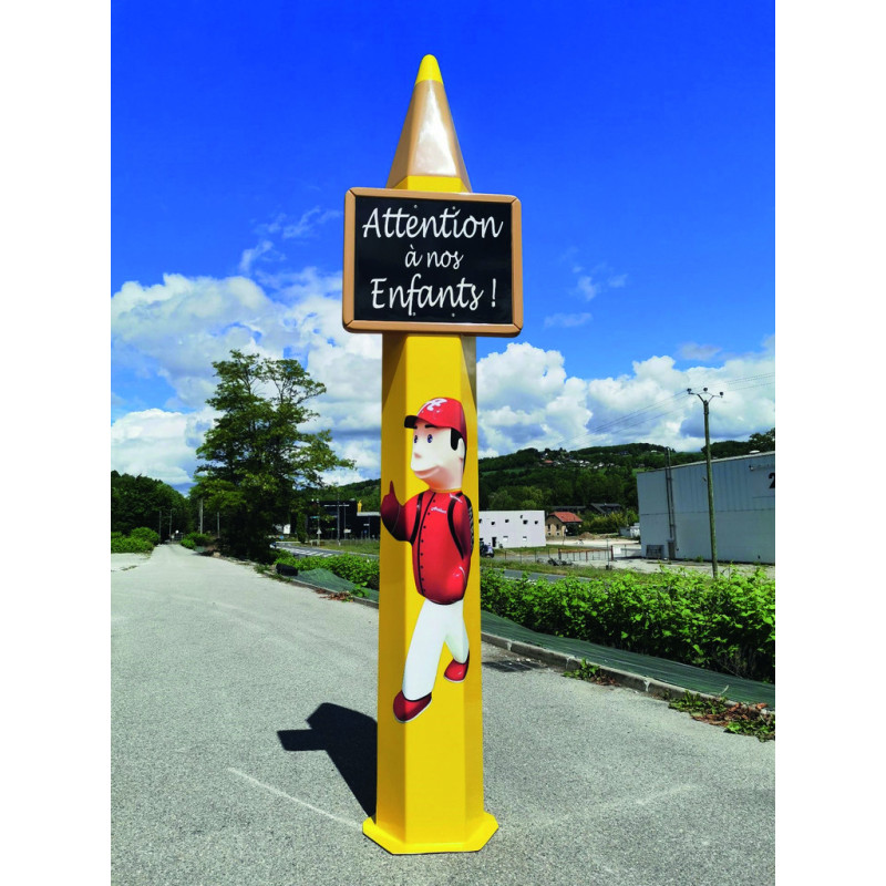 POTELET CRAYON ABORDS ÉCOLE