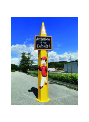 POTELET CRAYON ABORDS ÉCOLE