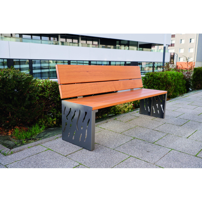 Banc dossier tout bois