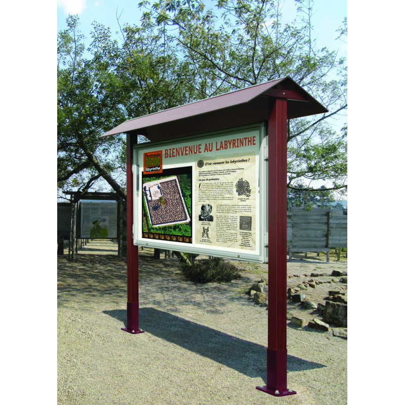 VITRINE D'AFFICHAGE BOIS ALUMINIUM