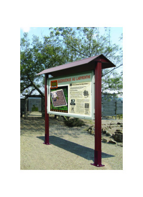 VITRINE D'AFFICHAGE BOIS ALUMINIUM