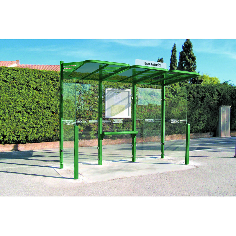 Modèle avec 2 bardages en verre sécurit