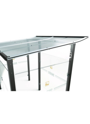 COUPE VENT POUR ABRI FUMEUR ACIER MODULO