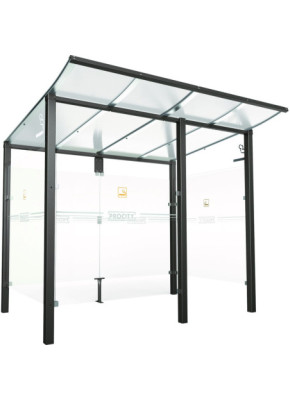 COUPE VENT POUR ABRI FUMEUR ACIER MODULO