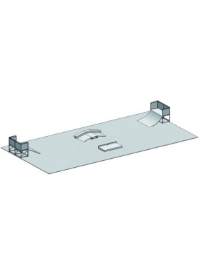 exemple de configuration pour une plateforme enrobé de 25 x 12 m