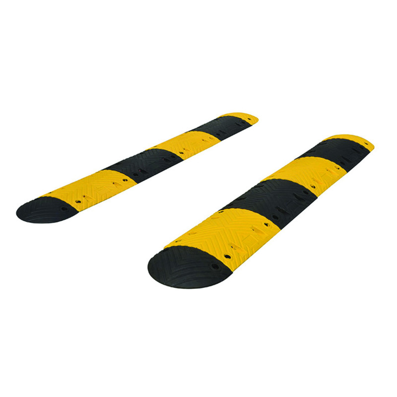 FIXATION POUR RALENTISSEUR JAUNE ET NOIR