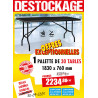 30 TABLES POLYÉTHYLÈNE NOIRES