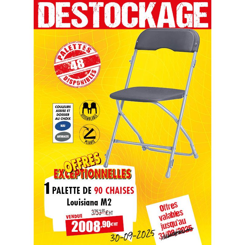 90 CHAISES PLIANTES LOUISIANA