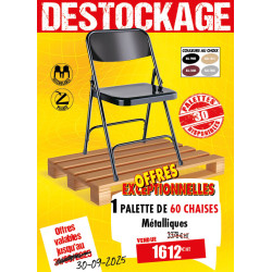 60 CHAISES METAL PLIANTES