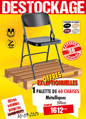 60 CHAISES METAL PLIANTES