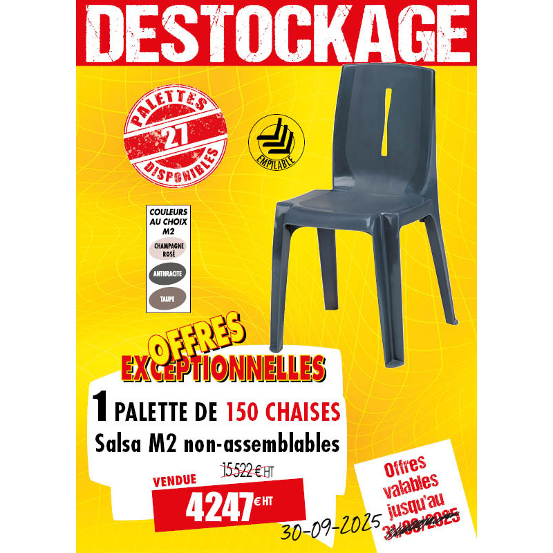 150 CHAISES SALSA NON ASSEMBLABLES M2