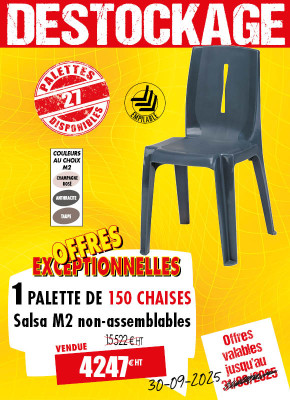 150 CHAISES SALSA NON ASSEMBLABLES M2