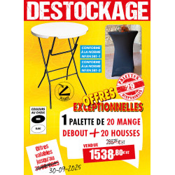 20 TABLES MANGE-DEBOUT + 20...