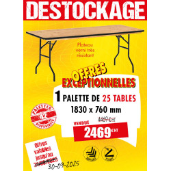 25 TABLES PLIANTES...