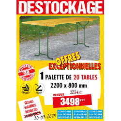 20 TABLES EN BOIS RÉCEPTION