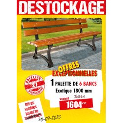 6 BANCS PUBLICS BOIS...