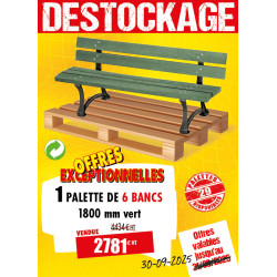 6 BANCS DE VILLE RECYCLÉ MALOU
