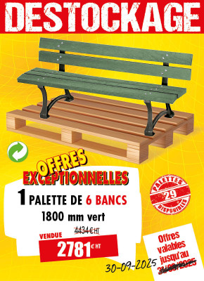6 BANCS DE VILLE RECYCLÉ MALOU
