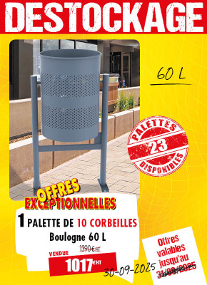 10 CORBEILLES BASCULANTES ACIER BOULOGNE