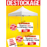 LOT DE 4 OU 8 ABRIS FESTIFS 300 X 300 CM