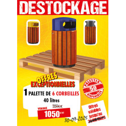 6 CORBEILLES DE VILLE BOIS...
