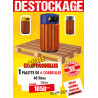 6 CORBEILLES DE VILLE BOIS MÉTAL 40 L