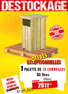 10 CORBEILLES DE RUE ACADIENNE 80 L