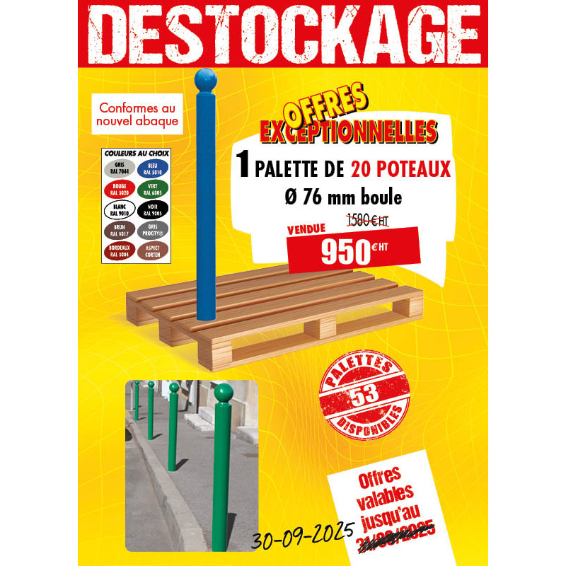 20 POTELETS BOULE