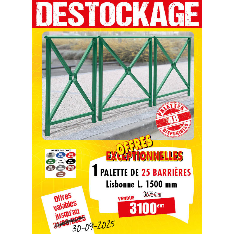 25 BARRIÈRES DE VILLE LISBONNE 1500 MM