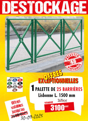 25 BARRIÈRES DE VILLE LISBONNE 1500 MM