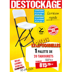 20 TABOURETS HAUTS BLANCS