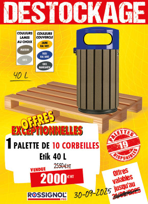 10 POUBELLES EXTÉRIEURES ETIK 40 L