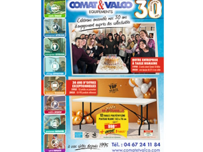 Comat & Valco fête ses 30 ans avec une promotion exceptionnelle !
